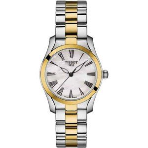 TISSOT T-WAVE T1122102211300 MOP DIAL PVD GOLD STEEL SWISS LADIES WATCH 30MM NEW